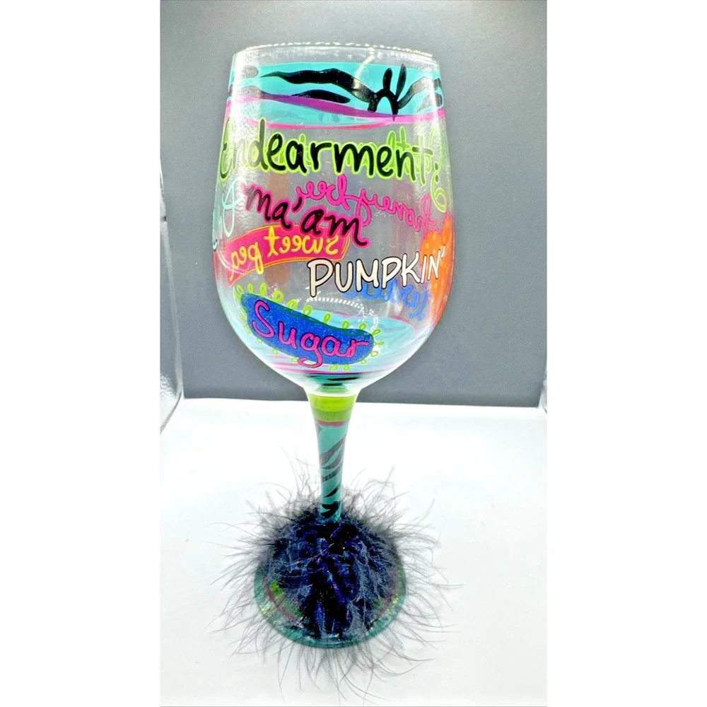 Southern Terms of Endearment by Sassy & Southern Hand Painted Novelty Wine Glass